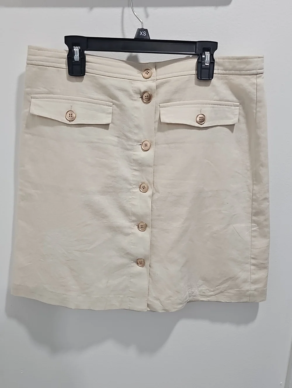 J.Crew Womens Linen Blend Mini Skirt‎ Size 10 Ivory